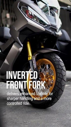 Inverted Front Fork delivers enhanced stability for sharper handling and a more controlled ride.
