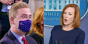 WATCH: Jen Psaki flips Peter Doocy's question to remind Fox News viewers about Trump's insurrection