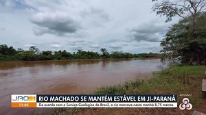 Rio Machado se mantém estável em Ji-Paraná, RO