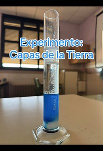 Experimento visual de las capas de la Tierra para 1ºESO