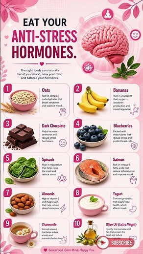 Foods That Help Lower Stress Naturally#healthylifestyle