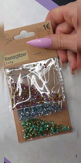 #shorts Nägel mit Bastelglitzer von TEDI
