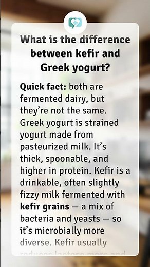 What is the difference between kefir and Greek yogurt?