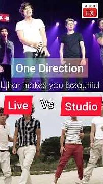 One direction Live vs Studio - What makes you beautiful No Autotune vs Autotune #live #shorts