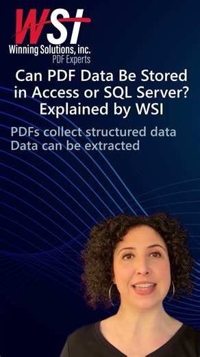 Can PDF Data Be Stored in Access or SQL Server? Explained by WSI.