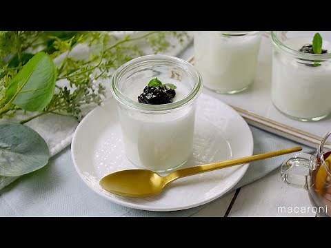 [Marshmallow milk pudding] No gelatin needed! Easy to make in the microwave with marshmallows and...