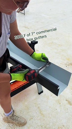 Commercial Box Gutter Install #fyp #roofdrain #raingutters