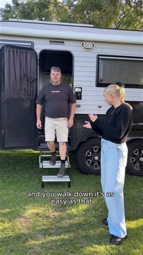 StediMate Caravan Step | Darren’s daughter jumping in for this one 👋 Dad finally built his own invention and he’s launching it this week… so I had to make sure you... | Instagram