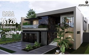 【住宅设计】16x20m | 5间卧室 | Jorman Home Designs 2022.11.20_哔哩哔哩_bilibili