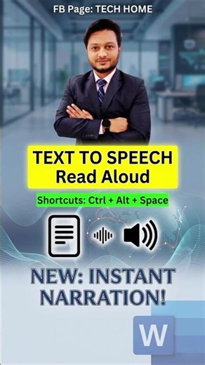 ✔ How to Use Text to Speech in MS Word 🔊 | Read Aloud Feature Tutorial #shorts