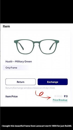 Worth ₹1900 Frame for just ₹249 😳 | Lenskart Hustlr Club Review 🔥
