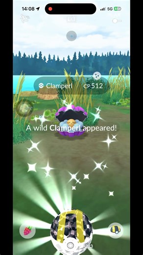 SHINY CLAMPERL FROM FIELD RESEARCH - Water Research Day #pokemongo #shinypokemon #pokemongoshorts