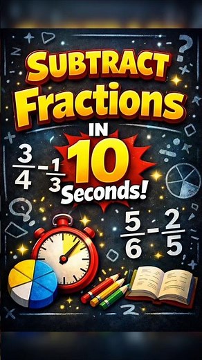 Fraction Subtraction Made Super Easy! 🔥