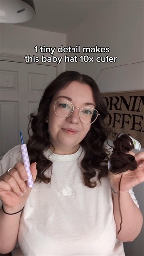 A final touch that makes all the difference 🐻 Crochet Bear Baby Hat Tutorial on my channel #crochet