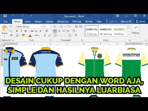 Cara desain baju di Microsoft word untuk pemula