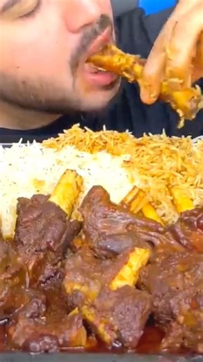 Mukbang Eating ASMR Spicy Mutton Curry Rice with Eggs Curry Extra Gravy Green Chilli Salad