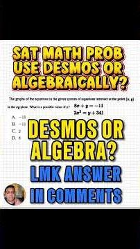 Can you solve this SAT problem, using the DESMOS calculator? #sat #satmath #sattips #satprep