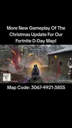 New Christmas Update Gameplay For Our Fortnite D-Day Map! #shorts #fortnitecreative #uefn #gaming
