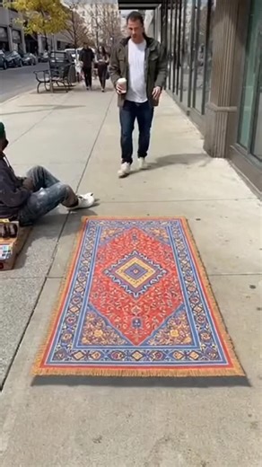 AI Friends on Instagram: "The Magic Carpet Prank — Realistic 3D Street Art Illusion in Public #MagicCarpet #StreetArt #3DArt #IllusionArt #3DIllusion UrbanScene CinematicPrank PublicPrank ArtPerformance SocialMediaVideo RealisticIllusion VerticalVideo StreetArtist FunnyReactions VisualIllusion"