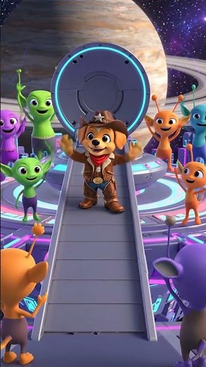 Space Adventure on Saturn A Fun Flying Saucer Journey with subeo #subeo #kidsanimation #shortvideo