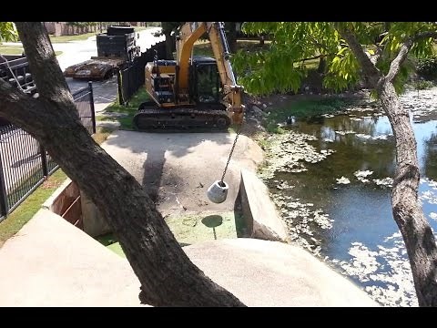 Removal of the Sutton Place HOA dam in Garland Texas