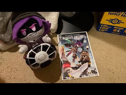 Murder Drones Uzi Kart Plushie & Murder Drones Comic #1