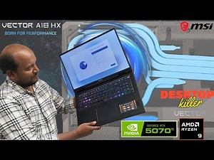 MSI Vector A18 HX Laptop | Ryzen 9 9955HX | RTX 5070 Ti 12GB | 32GB |2TB| 18" QHD+