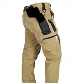 Men's Cargo Pants Fleece Pants Tactical Pants Trousers Buttons Multi Pocket Plain Wearable Warm Outdoor Daily Camping & Hiking Fashion Classic Green Khaki 2025