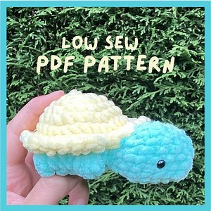 Low-sew Flower Turtle, Crochet PDF Pattern - Etsy UK