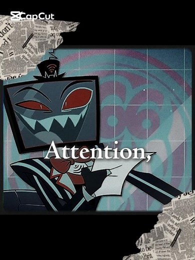 Attention breaking news meme | FT: Vee and Vox | #edit#hazbinhotel#dandysworld