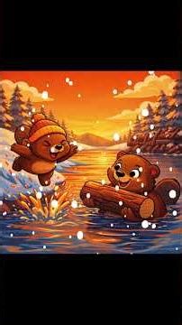 Brave Beaver’s First Jump — Orange Action Spark | North Dakota Fairytales