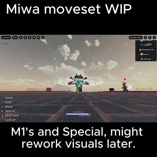 JJS // Miwa Moveset WIP m1/special #JJK #JJS #Miwa #Gjo #Sukuna #L #W #Kebobthefirst #Kebob #Skill