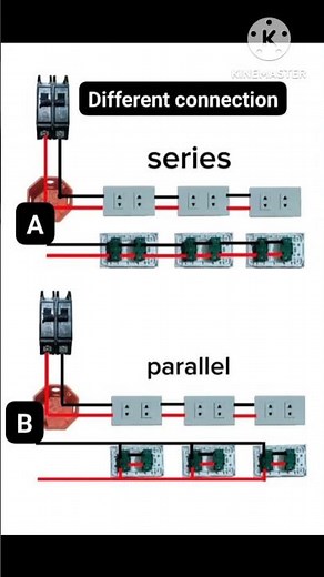 series and parallel connection difference #seriescircuit #parallel #wiringconnection