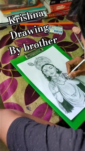 Krishna Pencil Sketch #drawing #vlog #minivlog #pencilsketch