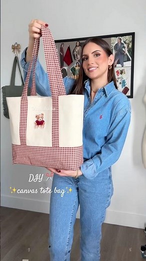 sewing Christmas gifts for everyone in my family 🎄✂️ let’s make a canvas tote bag 🧸🎁