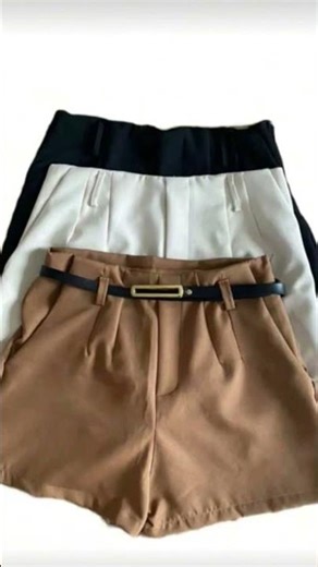 Kit 3 Peças Shorts Alfaiataria Feminino com Cinto galera corra e compre