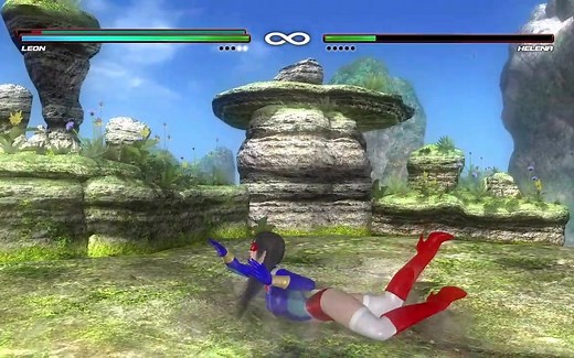 DOA5 由于对手是隐身状态，Spandexer根本无法判断对手的招式，裁判也不知道其实隐身方有两人，纯属作弊嘛。。。