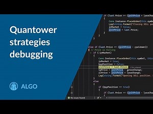 Strategy debugging in Visual Studio 2022. Quantower Algo