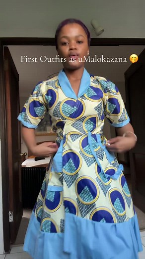 First outfits as uMalokazana omusha sha 🤭 #youngwife #makoti #youngmarriage #younglove