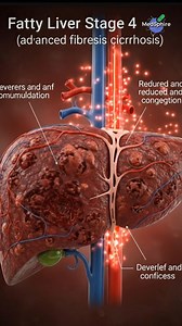 Do you know what happens in **Stage 4 Fatty Liver**? 😨 Severe fat buildup, scarring, and **liver failure risks** are real. Watch this **realistic animation** to understand how your liver is affected and what steps you can take to protect it. ✅ Fatty Liver Symptoms ✅ Advanced Fibrosis / Cirrhosis ✅ Blood Flow & Liver Damage #FattyLiver #LiverHealth #Stage4FattyLiver #Cirrhosis #MedicalEducation #HealthAwareness | Medsphire