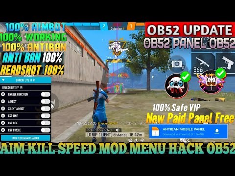 OB52 HACK ✅ Free Fire Headshot Hack Free fire Mod Menu Apk Autokill + fly Hack FF Panel Hack 2026 ❤️