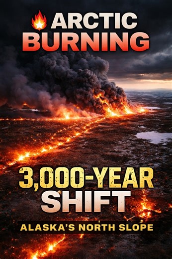 🔥 ARCTIC ON FIRE THIS IS NOT NORMAL 🔥 Alaska’s North Slope is now experiencing its most intense wildfire regime in nearly 3,000 years. Thawing permafrost. Expanding shrubs. Lightning igniting ancient carbon locked in frozen ground. The Arctic isn’t just warming. It’s burning. What happens in the North doesn’t stay there. 🌎 Are we witnessing a climate tipping point? #Alaska #NorthSlope #ArcticFire #Wildfire #ClimateChange #ExtremeWeather #BreakingNews #Arctic #GlobalWarming | Joemar Sombero