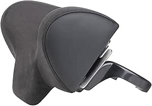 YORI Headrest Pillow with Adjustable Neck Support That Fits for Tesla Model Y / 3 Black Suede Fabric Velvet Car Seat Headrest Neck Rest Cushion, Normal