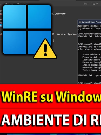 🔧 Come ripristinare WinRE quando manca su Windows 11 - (AMBIENTE DI RIPRISTINO) - tutorial