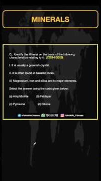Rock-Forming Minerals | Olivine Pyroxene | Geography PYQs | CDS NDA CAPF