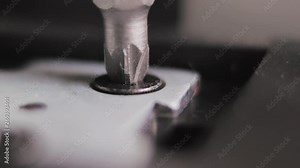 Screw Installation On Desktop Computer Case. Stock Video