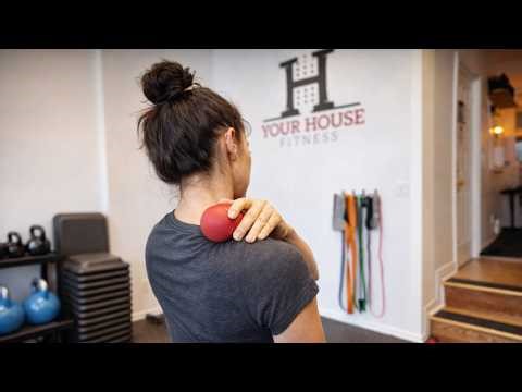 How to Lacrosse Ball for Upper Back Pain Relief (Trap Release)