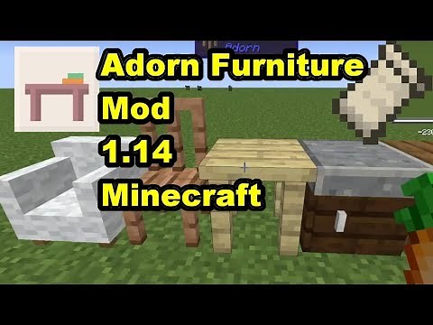 Adorn Mod 1.14 Minecraft Demonstration and Review Furniture Mod