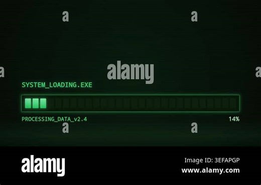Digital System Loading Progress Bar Animation Green Screen Interface Stock Video Footage - Alamy