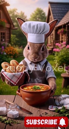 Cute Brown Rabbit Cooking Like a Chef 🐇🍳 | Funny Animal Video | #cooking